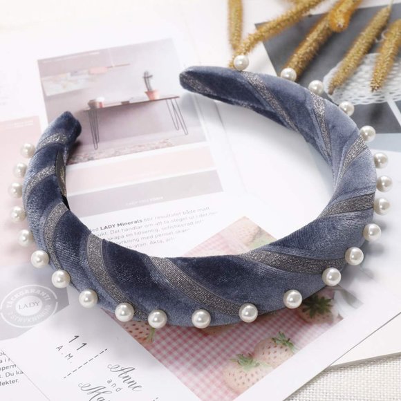 6 Pack Velvet Sponge Thick Hairbands Wide Headband main image 4